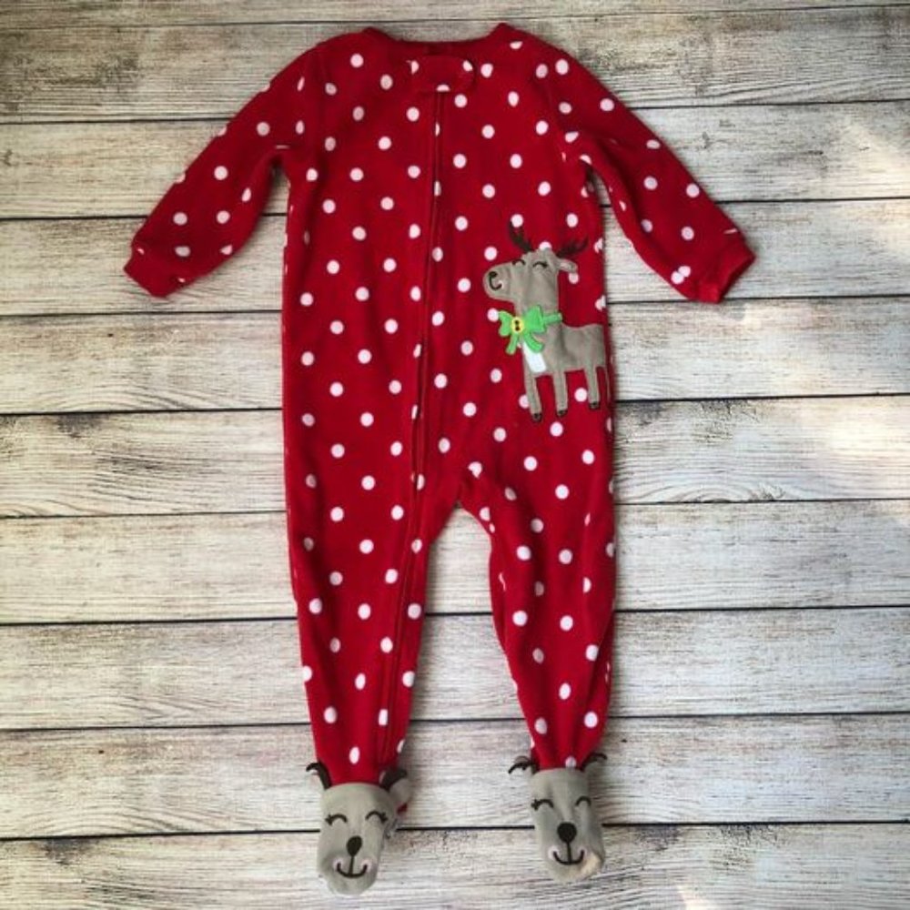 Carter’s Christmas Footie Fleece Pajamas 18 months